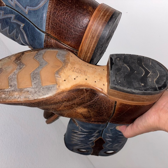 Cody James Western Boots Brown And Blue Men Size 9D - Picture 6 of 6